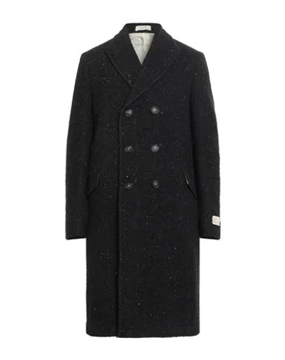 Massimo Alba Man Coat Black Size 44 Acrylic, Polyester, Wool, Silk In Black
