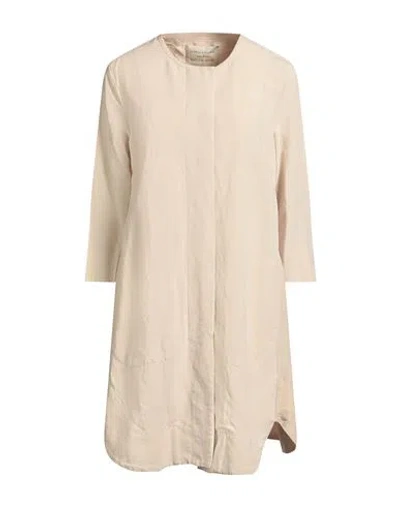Alessia Santi Woman Overcoat & Trench Coat Beige Size 6 Viscose, Linen In Neutral