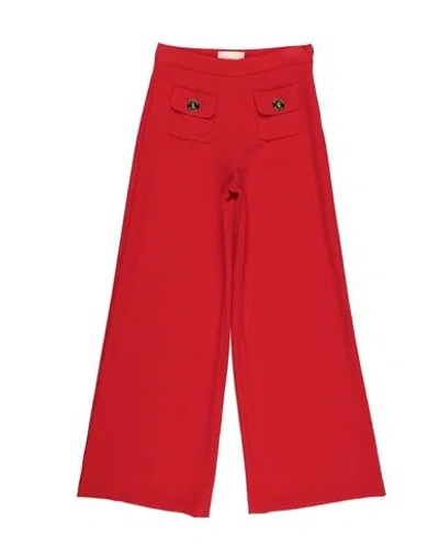 Elisabetta Franchi La Mia Bambina Toddler Girl Pants Red Size 4 Polyester In Red