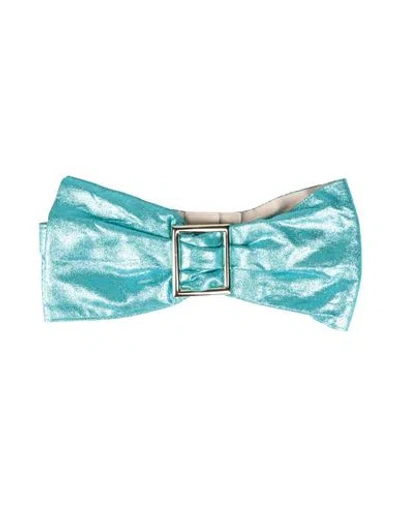 Elisabetta Franchi Woman Belt Azure Size 10 Textile Fibers In Blue