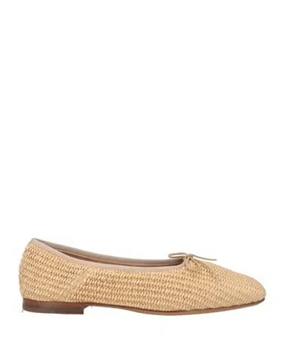 Mansur Gavriel Woman Ballet Flats Beige Size 8 Textile Fibers In Nude