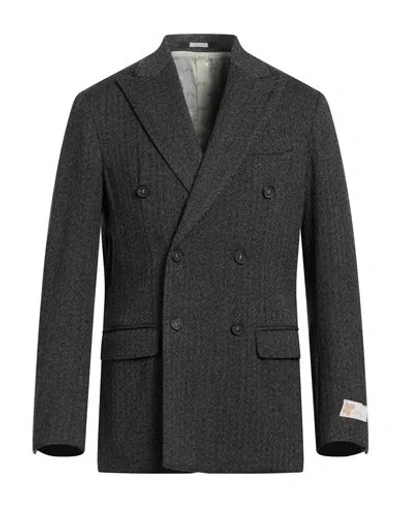 Massimo Alba Man Blazer Charcoal Size 40 Cashmere, Virgin Wool In Gray