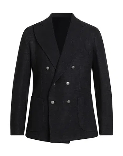 Barba Napoli Man Blazer Black Size 44 Virgin Wool, Polyamide, Polyester In Black