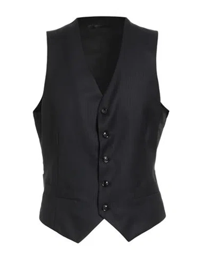 Giorgio Armani Man Tailored Vest Black Size 44 Virgin Wool In Black