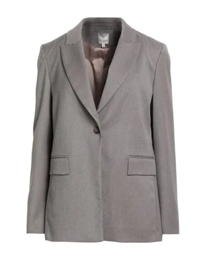 Camicettasnob Woman Blazer Taupe Size 6 Polyester, Viscose, Elastane In Gray