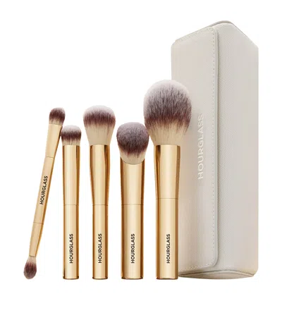 Hourglass Face And Eye Travel Brush Set In Gold