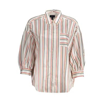 Gant White Viscose Shirt In Pink