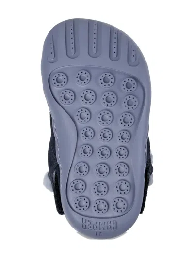 Camper Tiger-face Fur-trimmed Boots In Blue