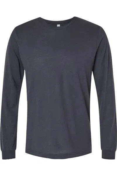 Bella+canvas Heather Cvc Long Sleeve Tee In Gray