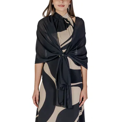 Rinascimento Black Polyester Scarf In Black
