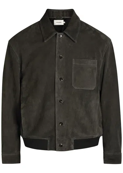 Frame Suede Bomber Jacket Old Black