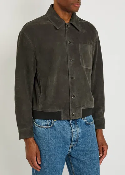 Frame Suede Bomber Jacket Old Black
