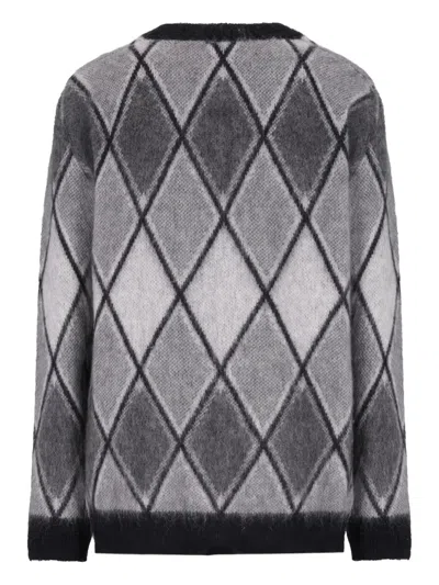 Laneus Diamond-pattern Cardigan In Multi