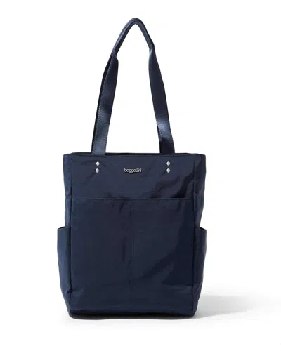 Baggallini Women's Carryall Daily Shoulder Bag Tote With Crossbody Strap In Blue