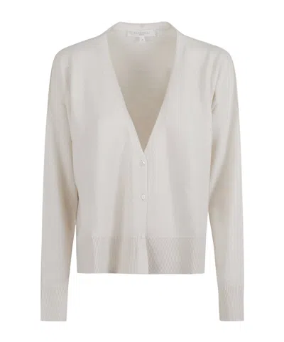 Antonelli Button Long-sleeved Sweater In White