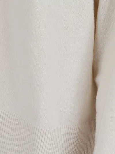 Antonelli Button Long-sleeved Sweater In White