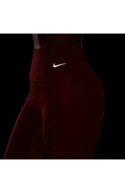 Nike Universa Medium-support High-waisted Pocket 7/8 Leggings In Red