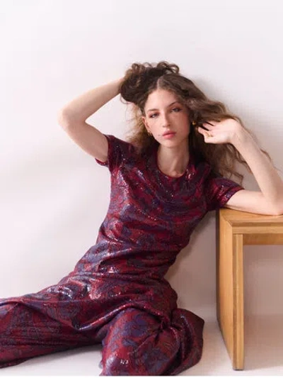 Diane Von Furstenberg Amelie Dress In Burgundy