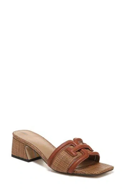 Sam Edelman Waylon Block Heel Slide In Dark Brown In Brown