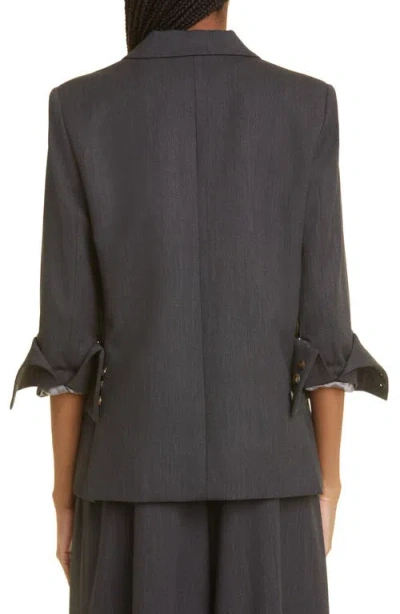 Twp Boyfriend Stretch Wool Blazer In Blue