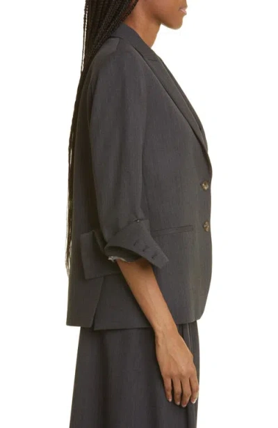 Twp Boyfriend Stretch Wool Blazer In Blue