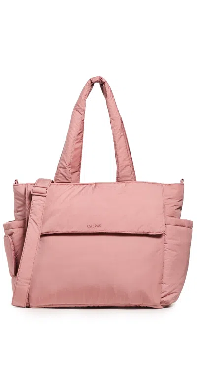 Calpak Diaper Tote Bag With Laptop Sleeve Peony In Pink