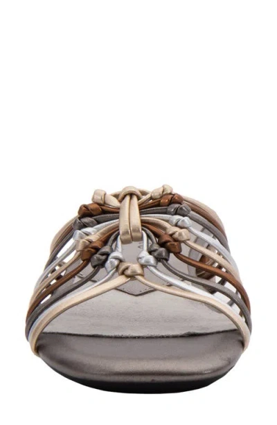 David Tate Excellent Strappy Slide Sandal In Multi