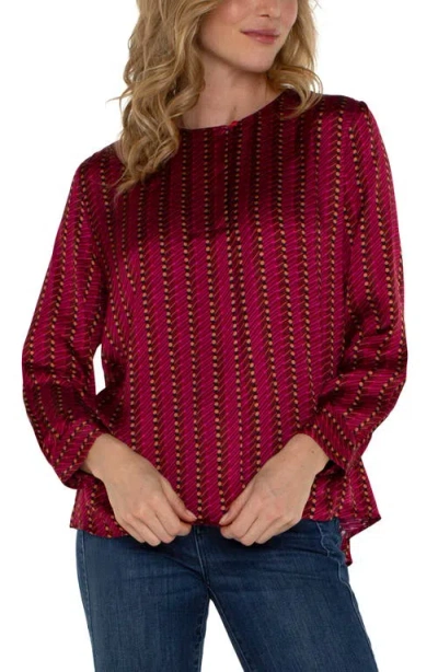 Liverpool Ruby Dotted Stripe Popover Top