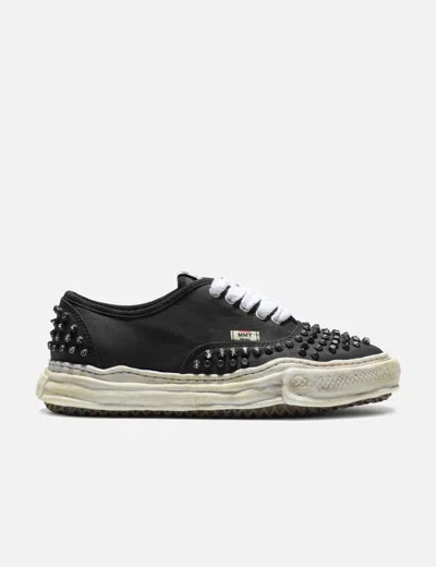 Miharayasuhiro Baker Og Sole Studded Canvas Low-top Sneaker In Black