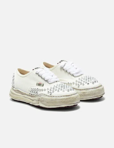 Miharayasuhiro Baker Og Sole Studded Canvas Low-top Sneaker In White