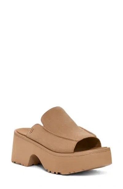 Ugg ® New Heights Platform Slide Sandal In Brown