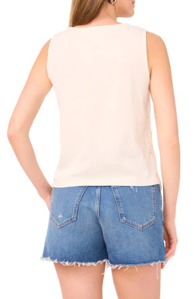 Vince Camuto Crochet Front Tank Top In Brown