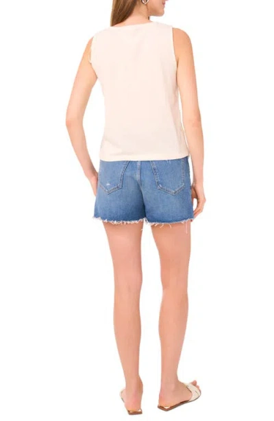 Vince Camuto Crochet Front Tank Top In Brown