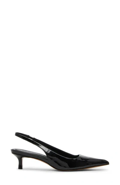 Steve Madden Kittie Slingback Pointed Toe Kitten Heel Pump In Black