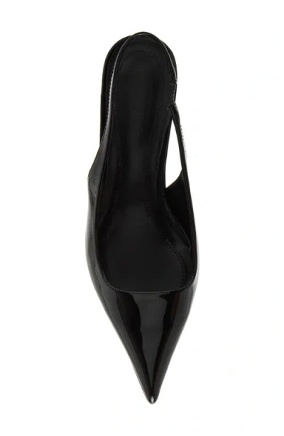 Steve Madden Kittie Slingback Pointed Toe Kitten Heel Pump In Black