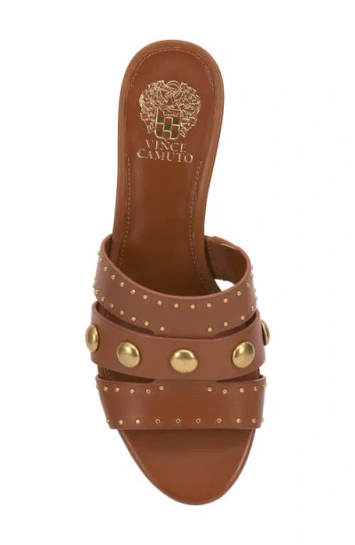 Vince Camuto Kyler Kitten Heel Slide Sandal In Brown