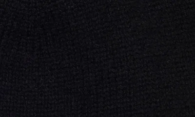 Nordstrom Rack Faux Fur Cashmere Pompom Beanie In Black