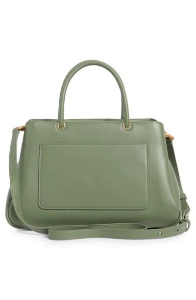 Kate Spade New York Grace Fine Grain Leather Medium Satchel In Green