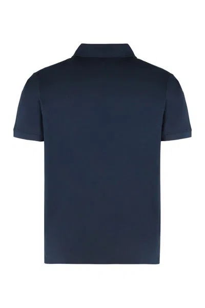 Paul & Shark Short Sleeve Polo Shirt And Collar In Blue