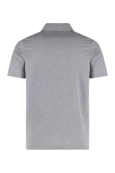 Paul & Shark Short Sleeve Polo Shirt With Side Slits In Gray
