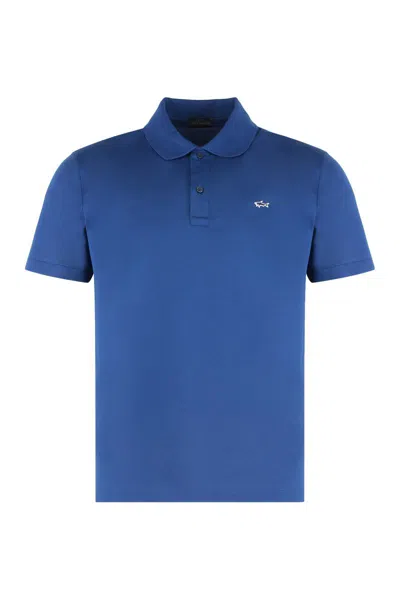Paul & Shark Short Sleeve Polo Shirt Featuring Collar In Blue