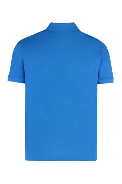 Paul & Shark Short-sleeved Cotton Polo Shirt For Casual Style In Blue