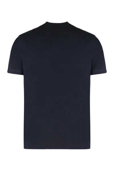 Paul & Shark T-shirt In Cotton Jersey With Logo In Blue