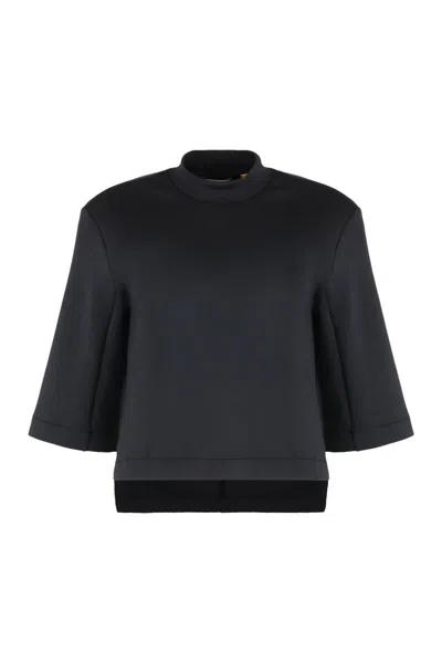 Moncler Genius Moncler X Ee72 By Edward Enninful Neoprene T-shirt In Black