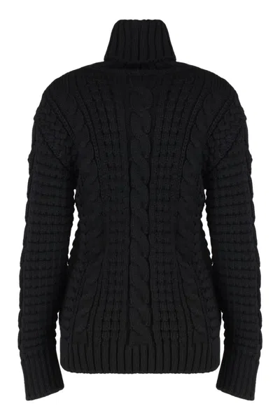 Moncler Genius Moncler X Edward Enninful Tricot Turtleneck Sweater Sweaters And Cardigans Black In Black