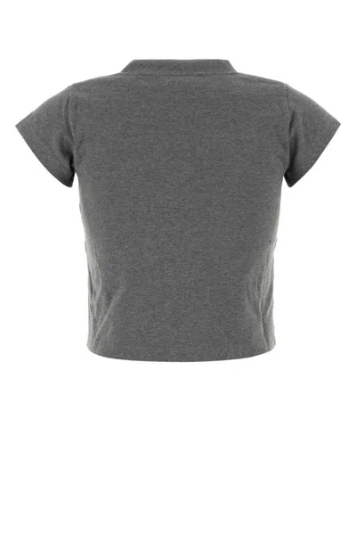Balenciaga Casual Top With Short Sleeves And Print In Gray