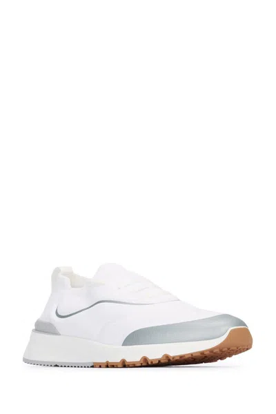 Brunello Cucinelli Stylish Sneakers With Contrast Panel And Pull Tab In Animal Print