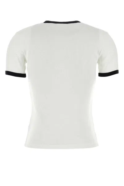 Courrèges White Signature Contrast T-shirt In White