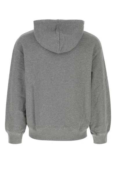 Maison Kitsuné Fox Head Hoodie In Gray