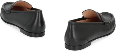 Chloé Chain-detail Loafers In Black